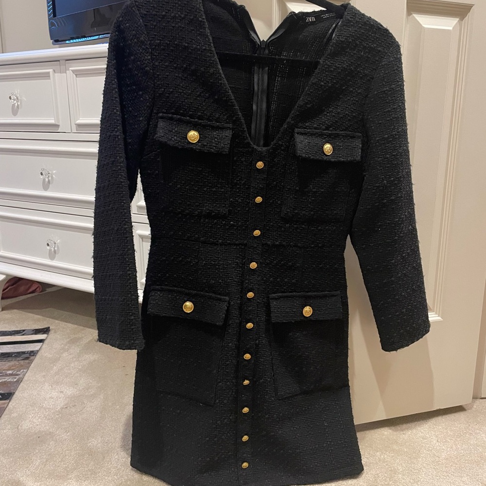 Black Zara work dress
